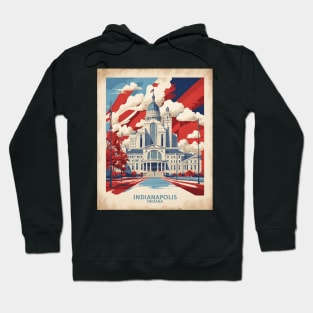 Indiana United States of America Tourism Vintage Poster Hoodie